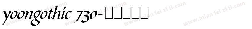 yoongothic 730字体转换